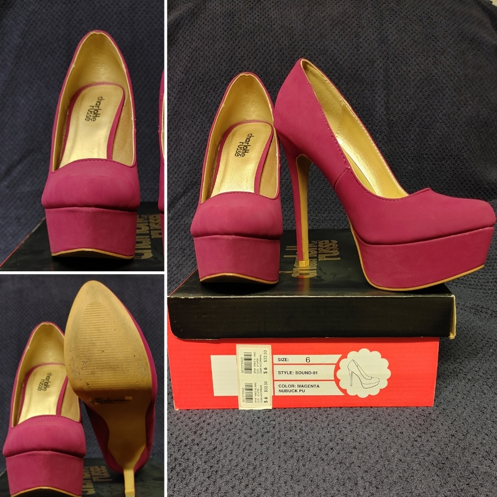 Magenta Closed-Toe Pumps